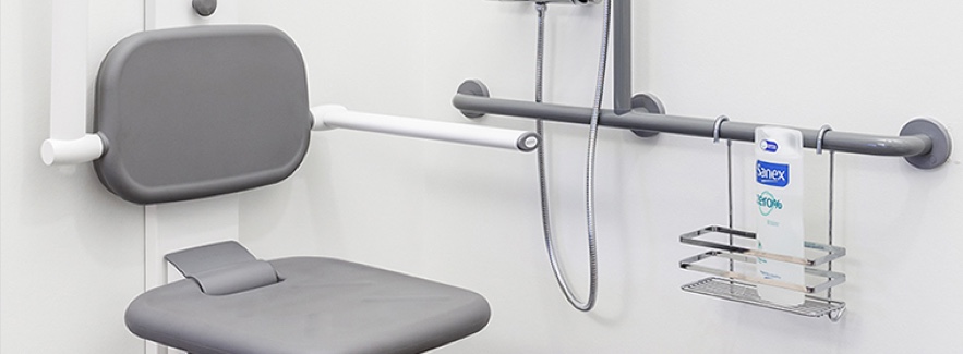 A shower chair.