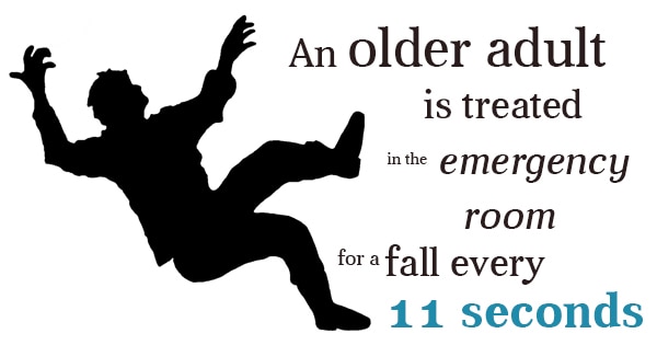 an older adult is treated in the emergency room for a fall every 11 seconds