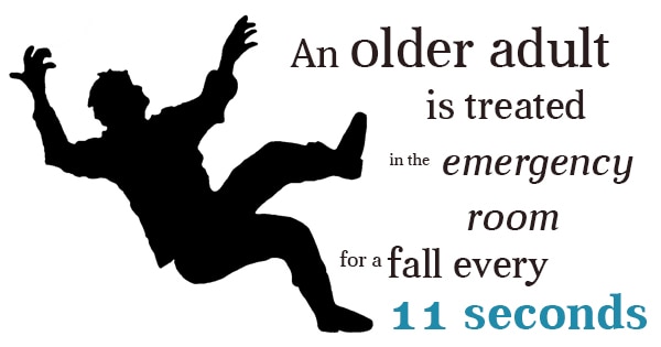 an older adult is treated in the emergency room for a fall every 11 seconds