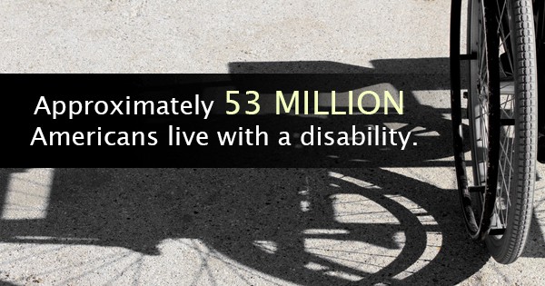 approximately 53 million Americans live with a disability