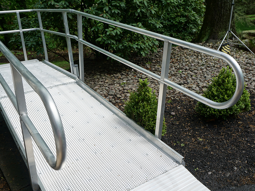 An aluminum ramp