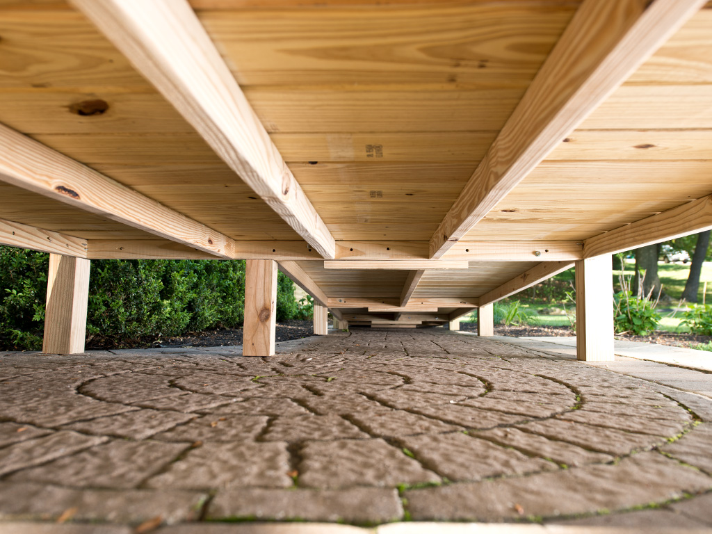 the base of the Wood Deck Ramp