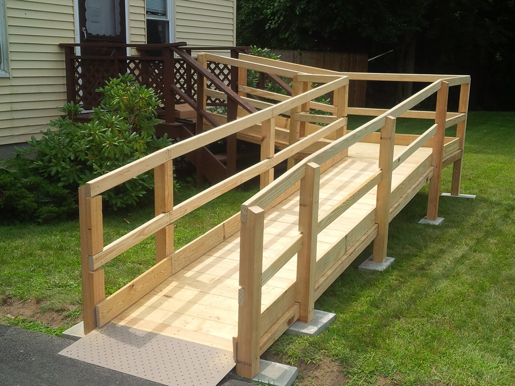 a Wood Deck Ramp