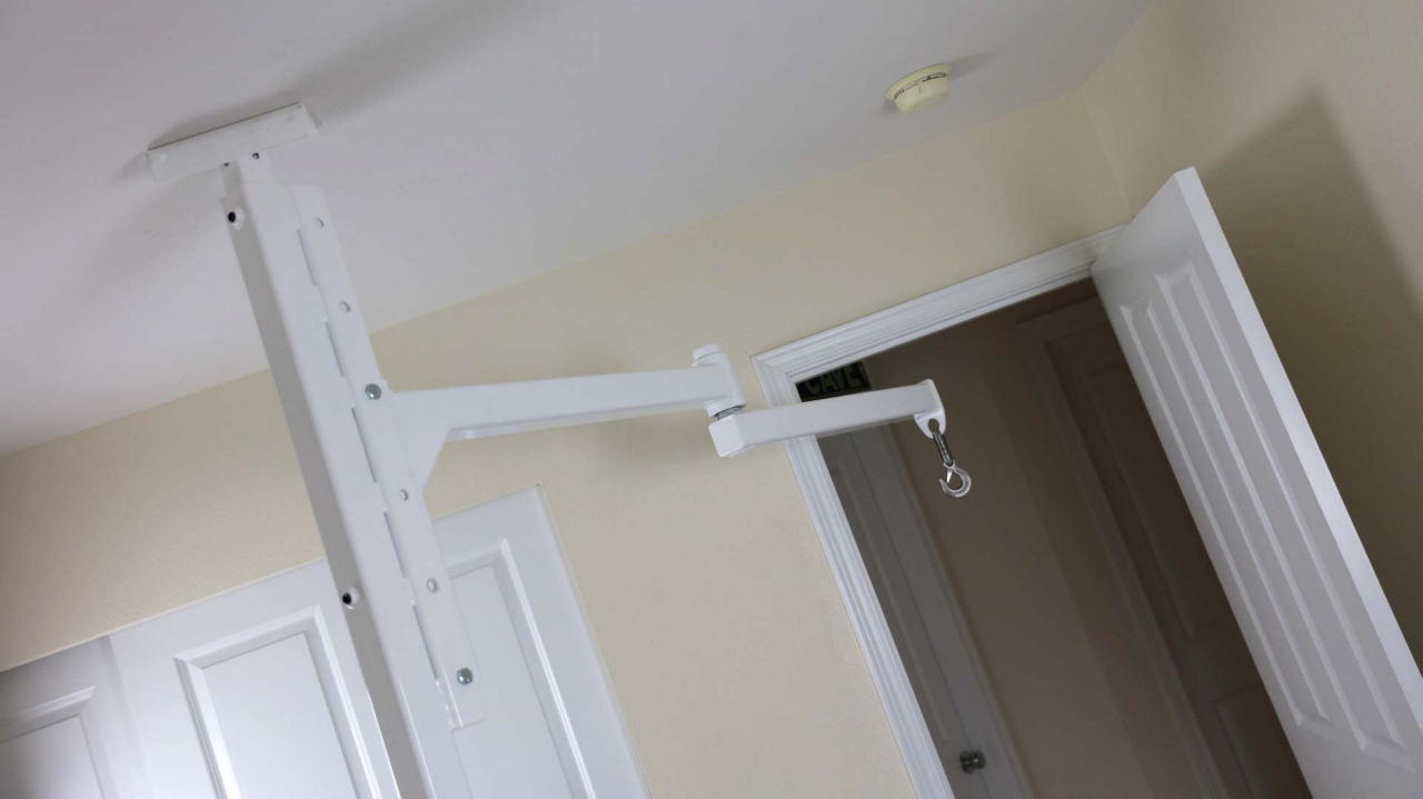 The orbit in a bedroom beside a closet