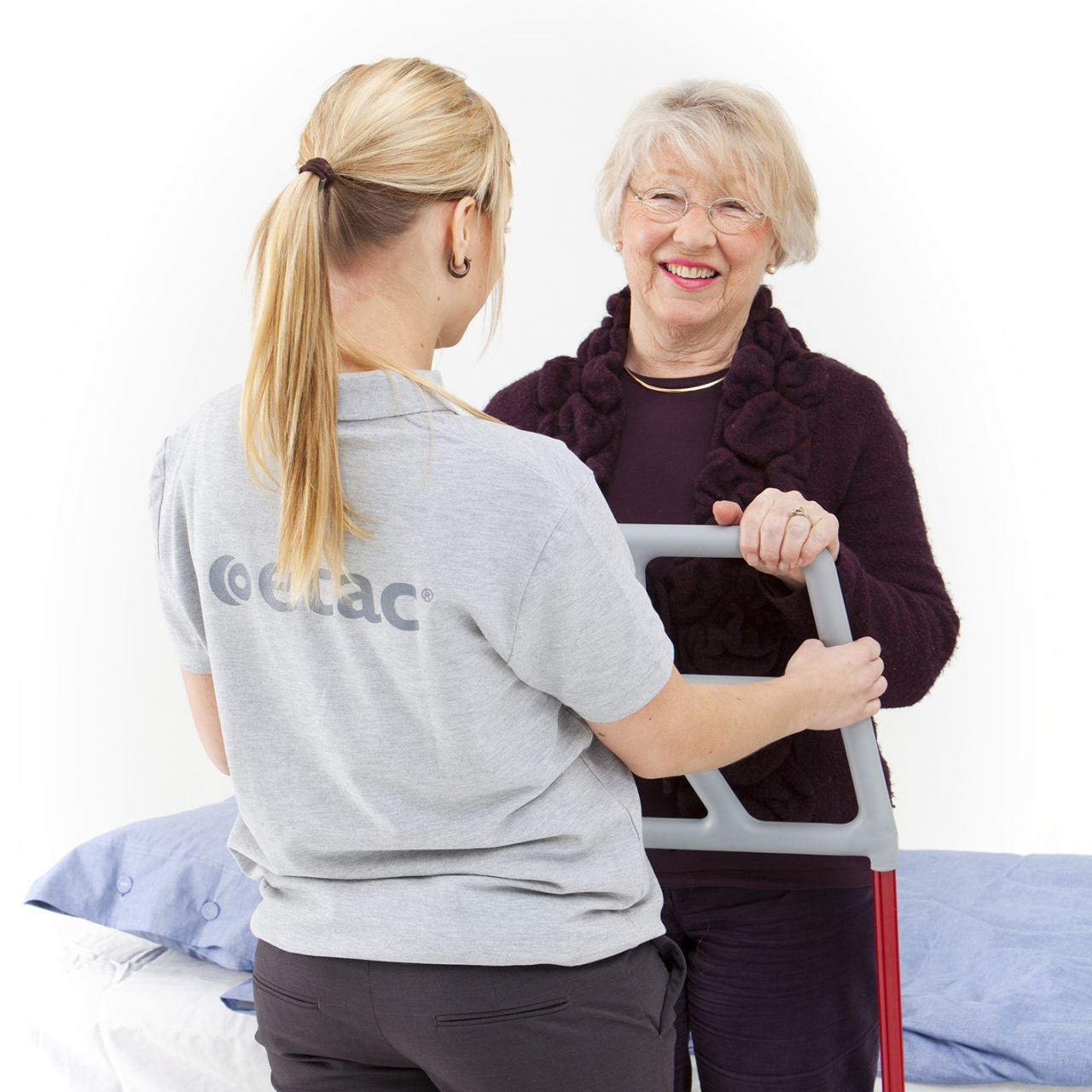 Two woman using a raiser