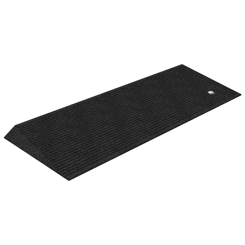An angled entry mat
