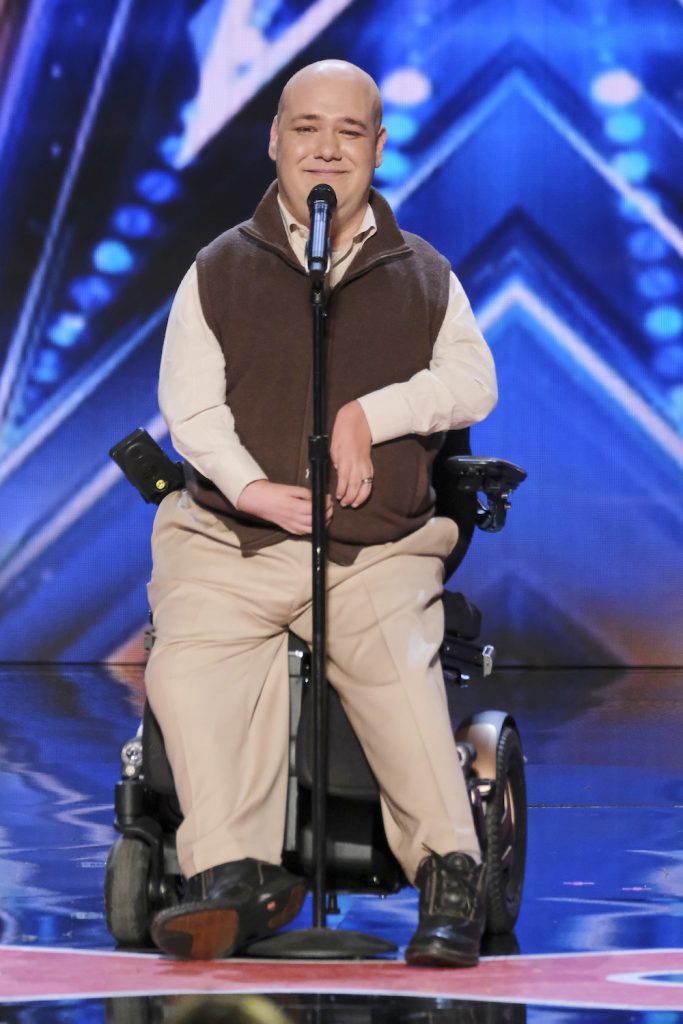 Ben Waites on stage at America's Got Talent