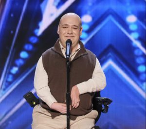 Ben Waites on stage at America's Got Talent