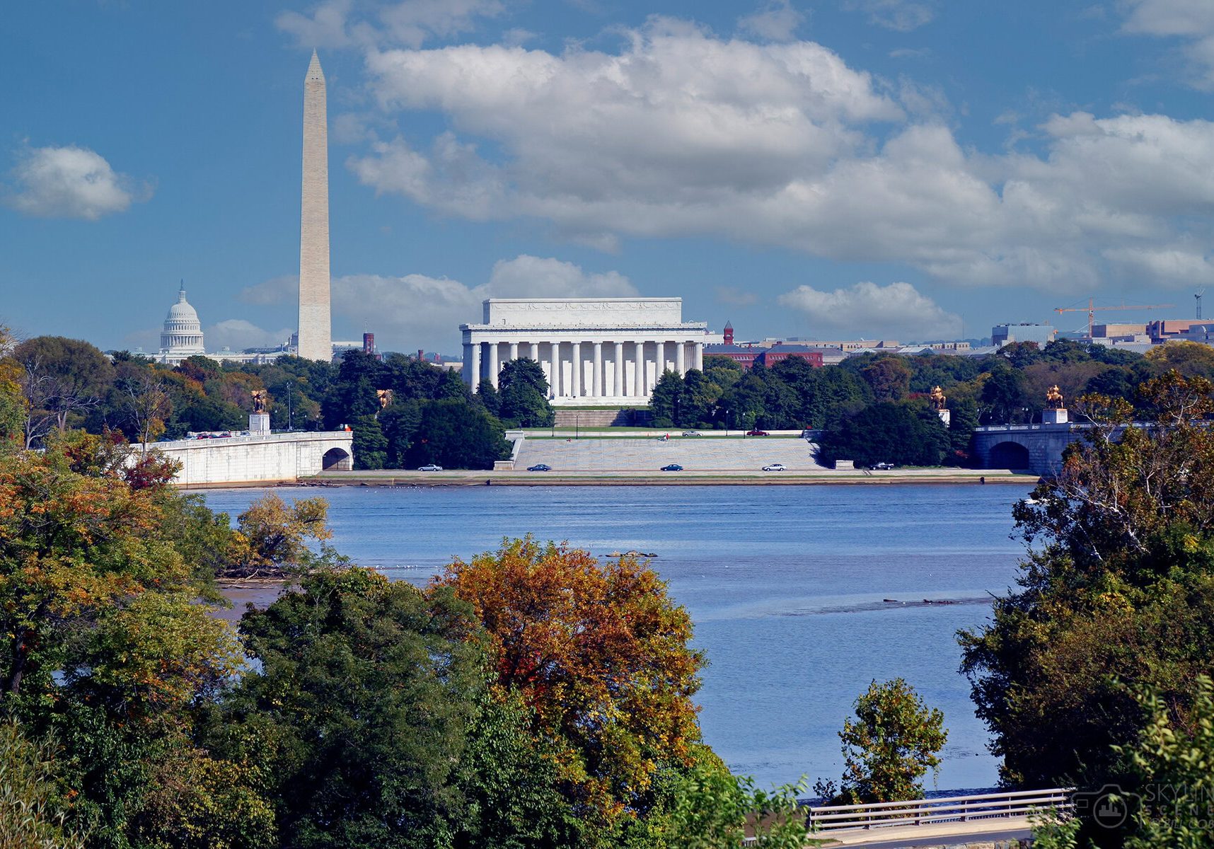 Potomac with Washington Monument, Lincoln Memoriral and Capitol Building